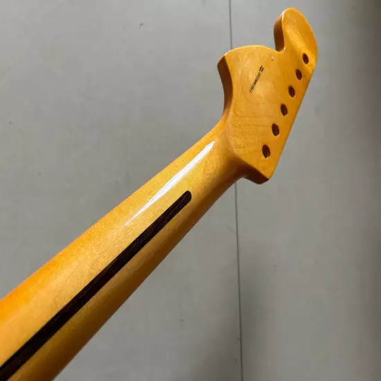 Yellow Maple 22 Fret Electric Guitar Neck For DIY Fender Strat Neck big head