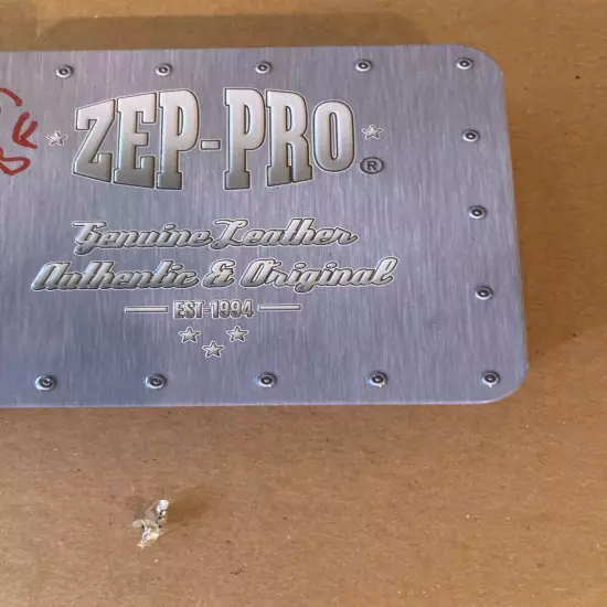 Zep-Pro Tri Fold Leather Wallet "Blue Marlin" Embroidery Logo