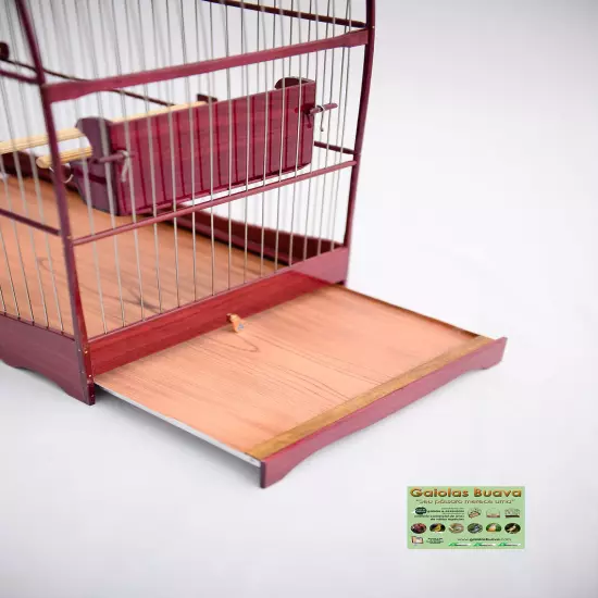 Buava cage number 6 - purple wood - tall trough plus vitamin holder