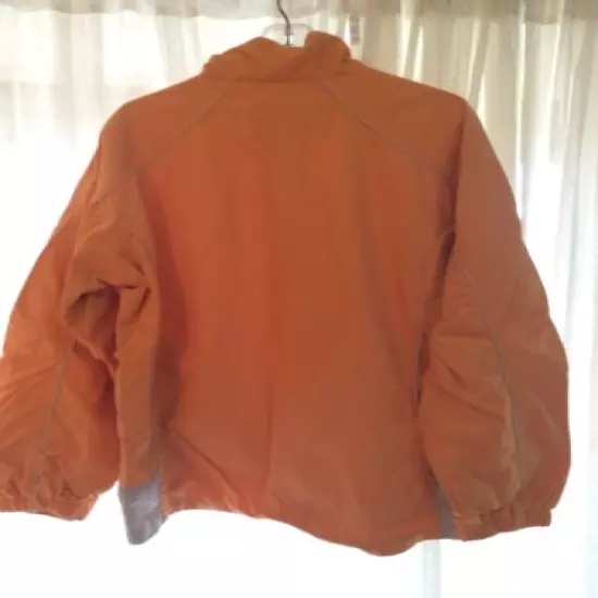 Woolrich Size XL Womens Orange Windbreaker No Liner Spring Coat Jacket