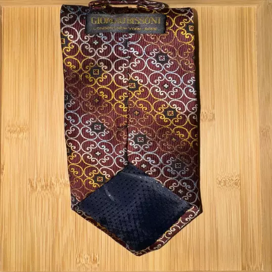 Giorgio Bissoni Multicolor Geometric Polyester Tie - 58L 4.0W