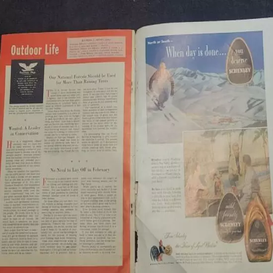 M-Vintage Outdoor Life Magazine February 1949 Volume 103 Number 2