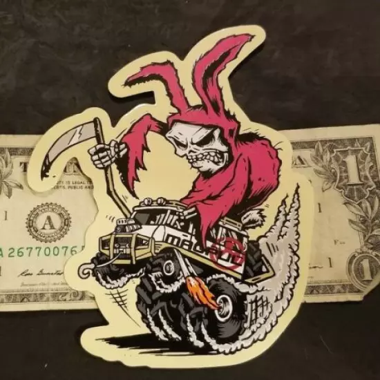 OEM Original Magpul Factory Death Bunny Sticker/Decal Red Tactical AR AK