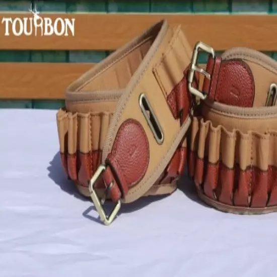 Tourbon Canvas Shotgun Ammo Holder Cartridges Belt Shell Sling for 20GA Shooting