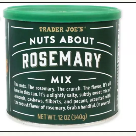 2 Packs Trader Joe's Nuts About Rosemary Mix Nuts 12 oz Each Pack, Total 24 oz