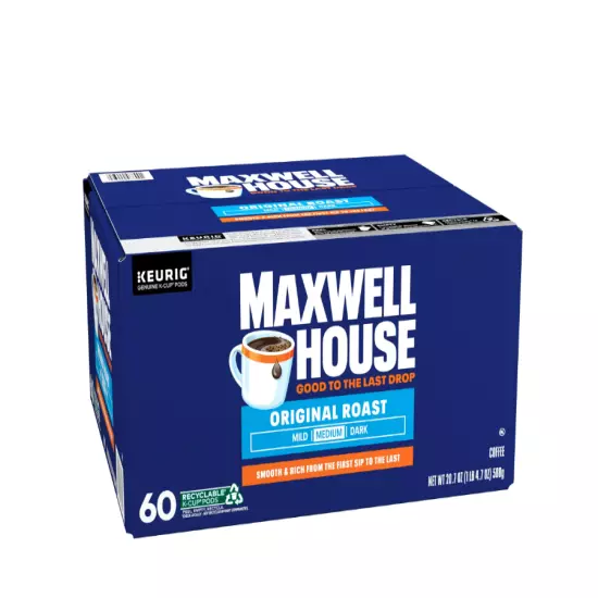 Maxwell House Original Roast Medium Roast K-Cup® Coffee Pods, 60 ct Box