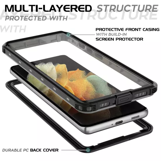 Waterproof Case For Samsung Galaxy S21, S21+, S21 Ultra 5G Plus Screen Protector