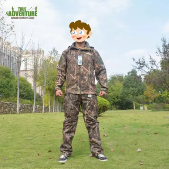 True Adventure Outdoor Bionic Camouflage Warm Breathable Hunting Suit Jkt+pants 