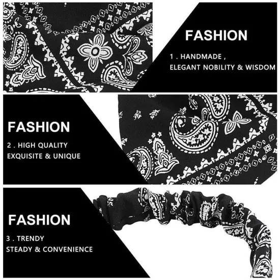 Head Bandana Headbands Hair Scarf For Women Head Scarf Band Hair Elastic X4E7 ш■