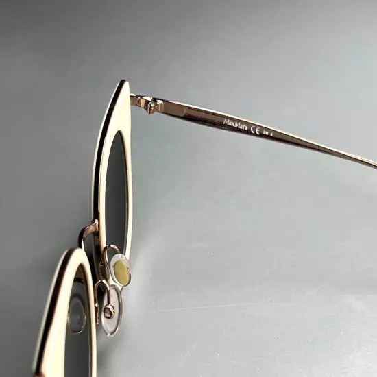 BRAND NEW MAX MARA WOMENS SUNGLASSES MM ILDEI 25AK2 METAL BEIGE FRAME 46-140