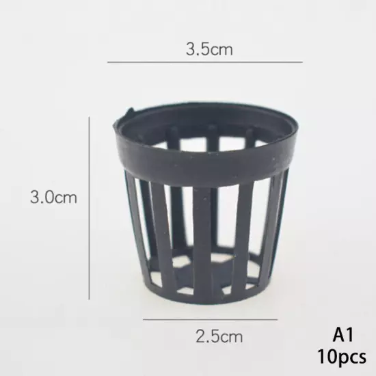 10Pcs Plastic Aquatic Pots Basket For Aquarium Water Flower Plant Grass Decor