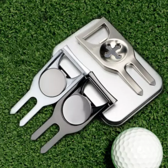 Golf Green Fork Ball Marker Multifunctional Divot Repair Tool Bottle Opener Home