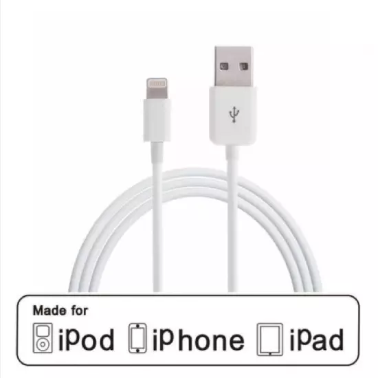 6-foot USB Charger Cable Cord For iPhone 14, 13, 12, X, 8,7,6,5. 001