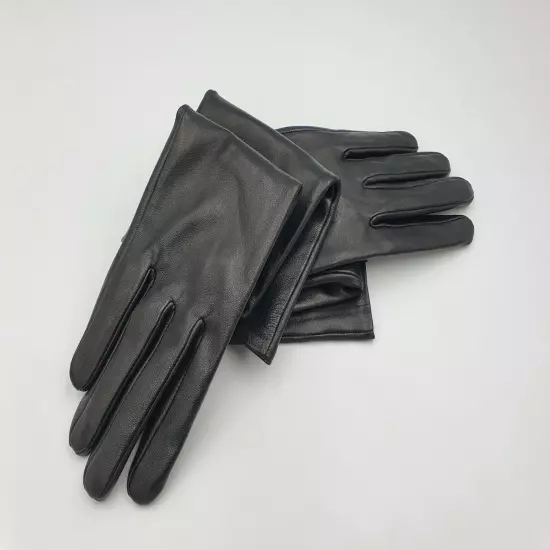 Long genuine leather gloves, opera elbow gloves - 18 inches / 46 cm. TOUCHSCREEN