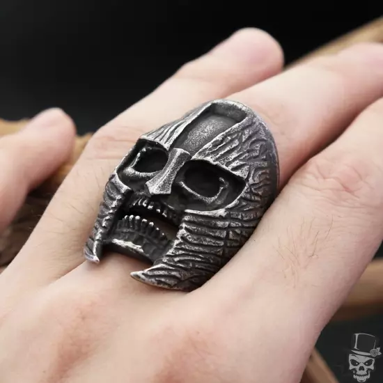 Sculpt Rings™ Stainless Steel Viking Skull Helmet Ring Unique Men's Punk Jewelry