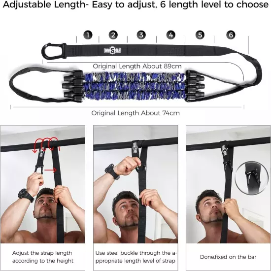 Pull up Assist Band System, Adjustable Anti Snap Chin Up Assistance