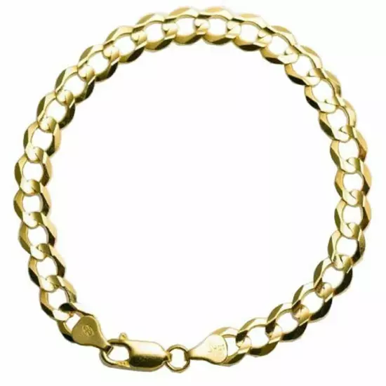 10k Yellow Gold Solid 3mm-12mm Cuban Link Chain Necklace Bracelet 7"-30"