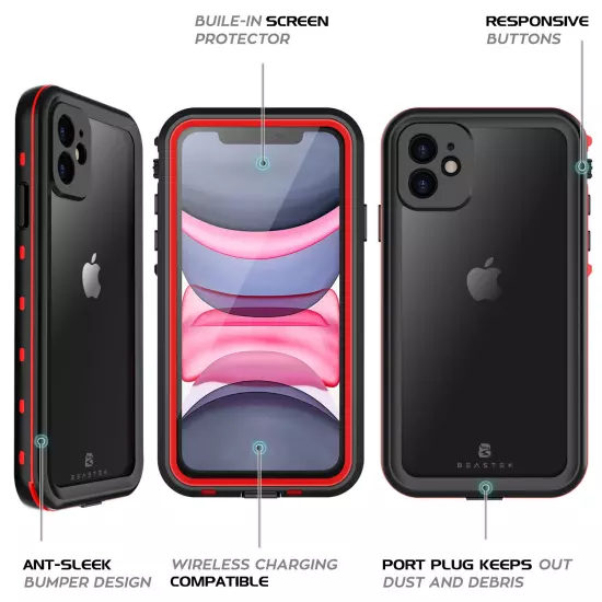 Waterproof Case For iPhone 11 / 11 Pro Max Life Shockproof with Screen Protector