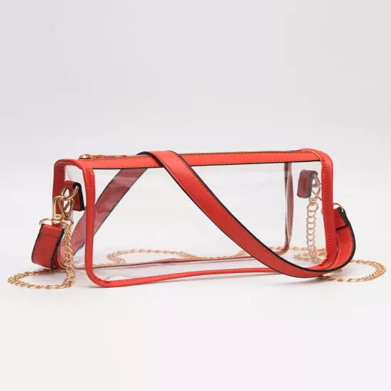 UNNI Transparent Clear Rectangle Stadium Concert Crossbody Bag