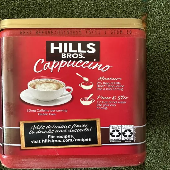 Hills Bros Instant Cappuccino Mix Sugar Free Variety Pack, 12 Ounce (Pack of 3)