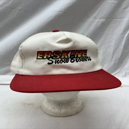 trucker hat baseball Cap Vintage Embroidered Snapback Erskine MN Snow Blowers