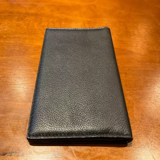 NEW Coach Black Leather Passport Case/Holder/Wallet