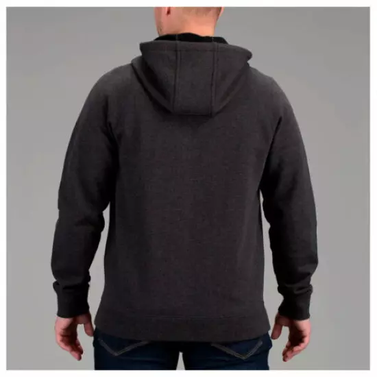 VORTEX Men's Core Logo Full Zip Comfort Charcoal Heather Hoodie (221-33-CHH)