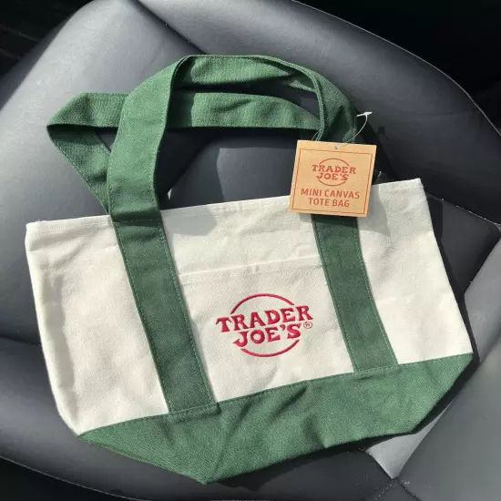 Trader Joe’s Mini Canvas Tote Bag Set Of 4 - Brand New - All Colors