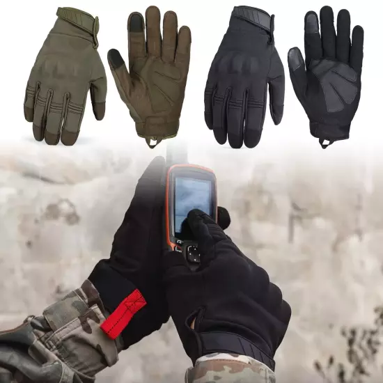 Tactical Full Finger Gloves Military Shooting Paintball Combat Work Touch Screen