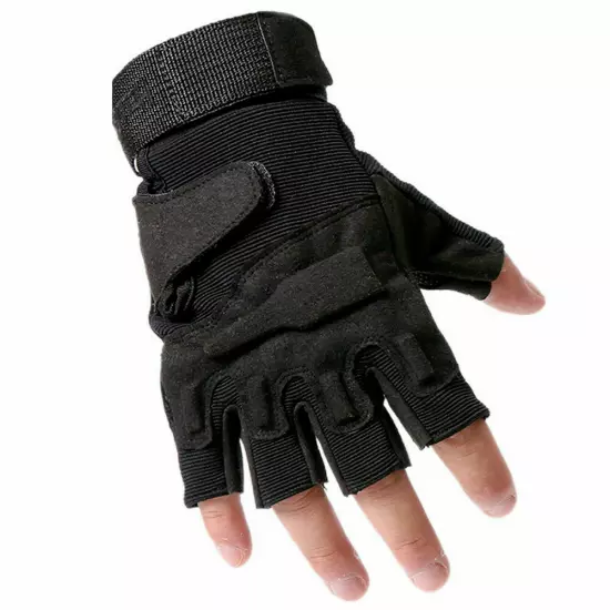 Tactical Military Fingerless Gloves Mens Outdoor Cycling Half Finger Gloves USA