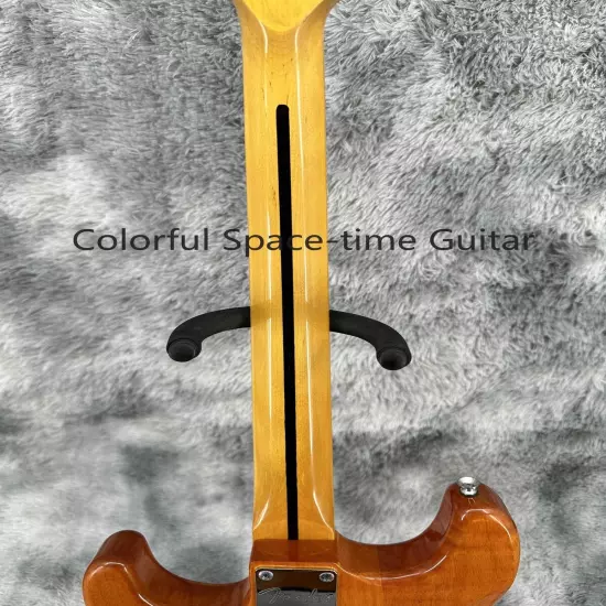 ST Custom Solid Brown Electric Guitar Maple Fretboard Maple Neck High Quality