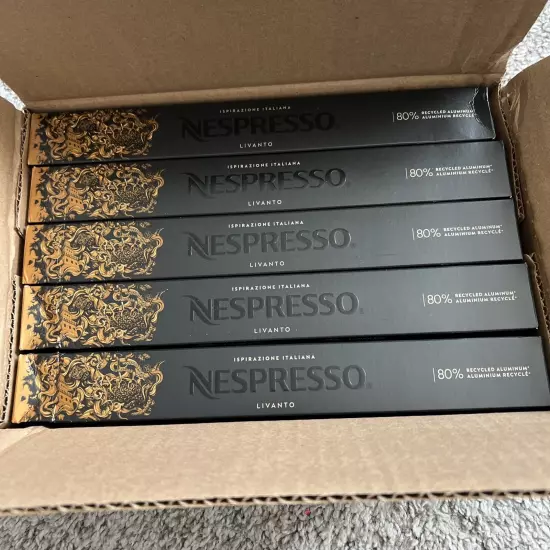 Nespresso Ispirazione Italiana Livanto Medium Roast 50 Coffee Pods BB 03/2025