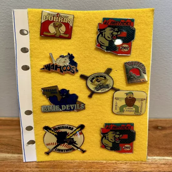 Lot of 43 Rare Little League World Series Cooperstown Baseball Trading Pins 2002