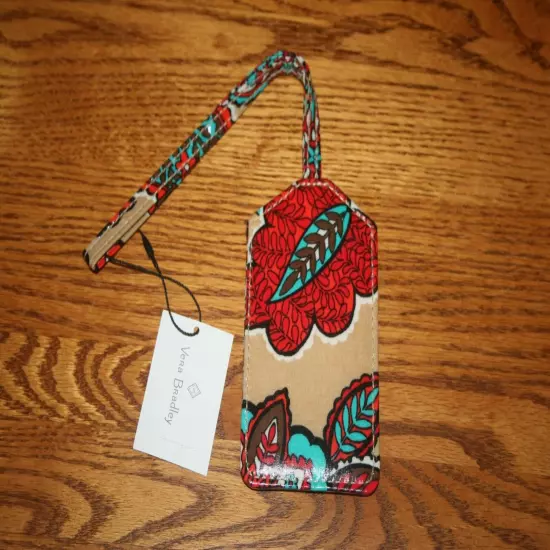 Vera Bradley LUGGAGE TAG laminated travel suitcase ID case gift card holder NEW