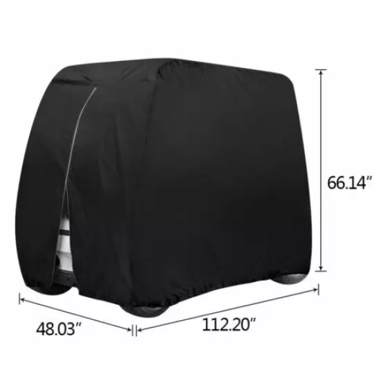 Waterproof Golf Cart Cover 4 Passenger Dustproof Storage for EZ Go Club Yamaha