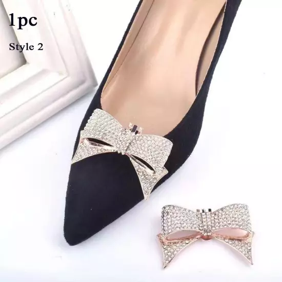 Crystal Shiny Decorative Clips Shoes Decorations Charm Buckle Shoe Clips