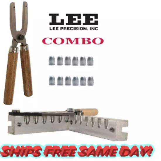 Lee COMBO 6-Cav Mold 9mm Luger / 38 Super / 380 ACP + HANDLES! # 90457 + 90005 