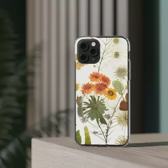 Clear Floral Phone Cases Fall Autumn Orange Flowers Iphone Android