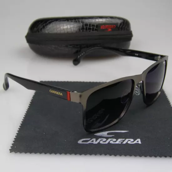 Men's Women Retro Sunglasses Unisex Matte Black Metal Frame Carrera Glasses C37