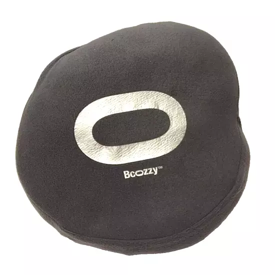 Bcozzy Neck Pillow Travel Gray Blue With Storage Bag Neck and Chin Support