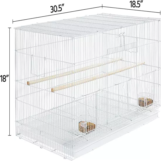 Yaheetech 30-inch Stackable Flight Bird Cages for Parakeets Cockatiels Conures