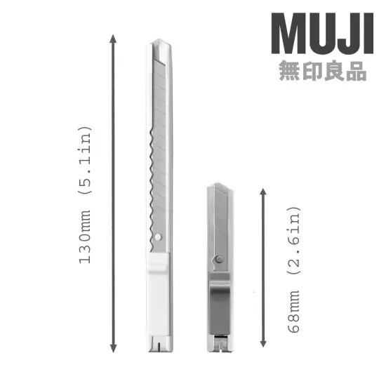 MUJI MoMA Steel Body Cutter Knife for both Right/Left Handed Made in Japan