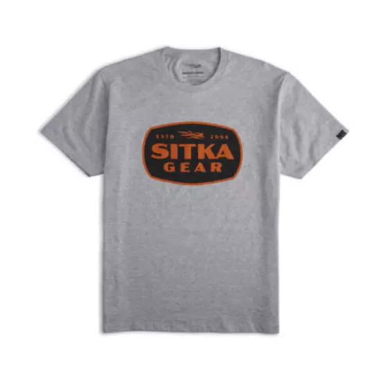 Sitka Hunt Patch Tee Shirt Heather Grey