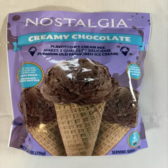 Nostalgia Ice Cream Mix. Set of 3 - Vanilla, Chocolate and Strawberry. Exp 2025