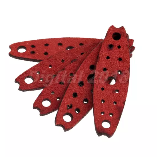 5pcs Slingshot Pouches Cow Leather with Center Hole For Hunting Catapult Outdoor