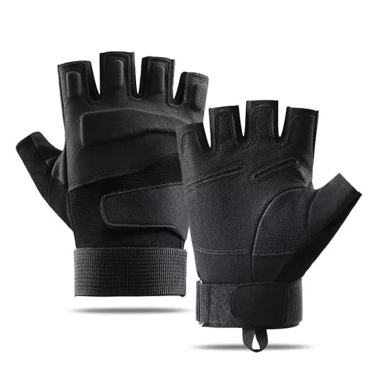 Military Tactical Half Finger Gloves Shooting Combat Army Work Fingerless Gloves