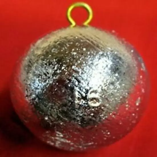 10 (1lb) Lead Cannonball Weight, Sinker with Brass Eyes Deep Drop Free Shipping