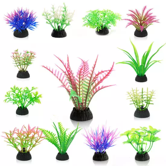 Aquarium Decorative Simulation Aquatic Plant Fish Tank Landscape Ornament Gra Sn