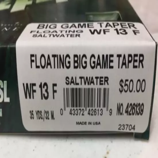 Cortland 444 SL Big Game Taper WF13F 35 yds Green No Loops