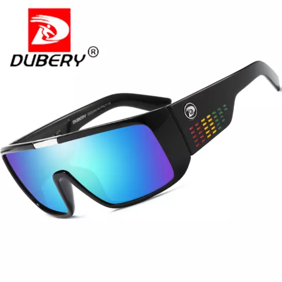 DUBERY Large Frame Sport Sunglasses Men Oversize Cycling Windproof Goggles New 